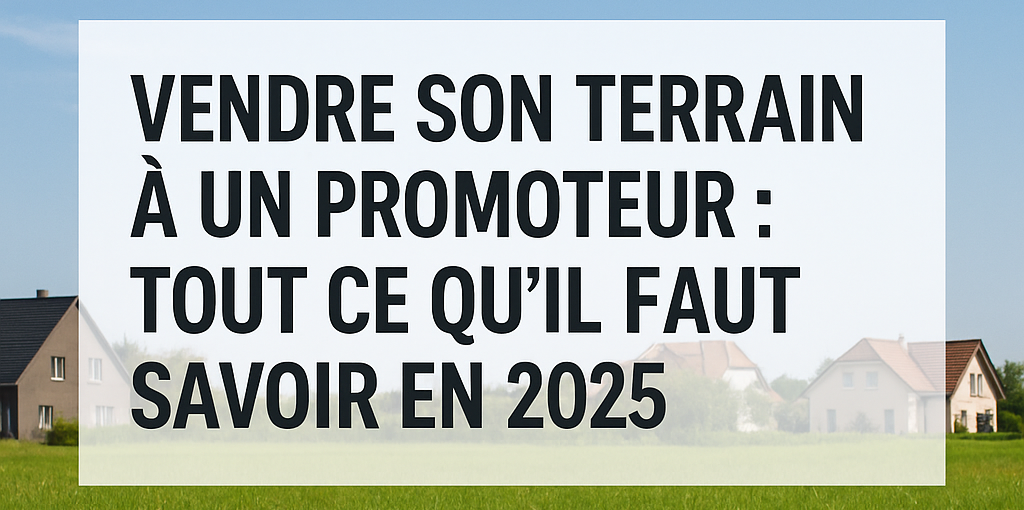 Comment vendre sa propriété à un promoteur ?